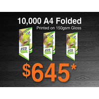 10,000 x A4 brochures folded - Deal of the Month - Free Delivery