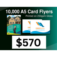 10,000 x A5 Card Flyers