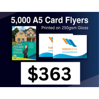 5,000 x A5 Card Flyers