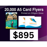 20,000 x A5 Card Flyers