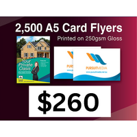 2,500 x A5 Card Flyers