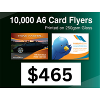 10,000 x A6 Card Flyers
