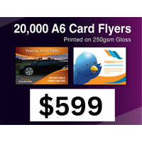 20,000 x A6 Card Flyers