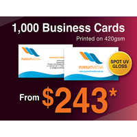 1,000 x Business Cards - 420gsm - Spot UV